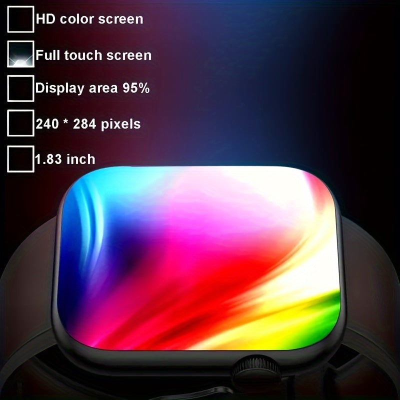 New Popular 2.01-inch Touchscreen Smartwatch For 2024, Suitable For Both Men And Women, With Calling Function, Step And Calorie Tracking, Call And Message Reminders, Multifunctional Fitness Smart Bracelet, Wireless Connection