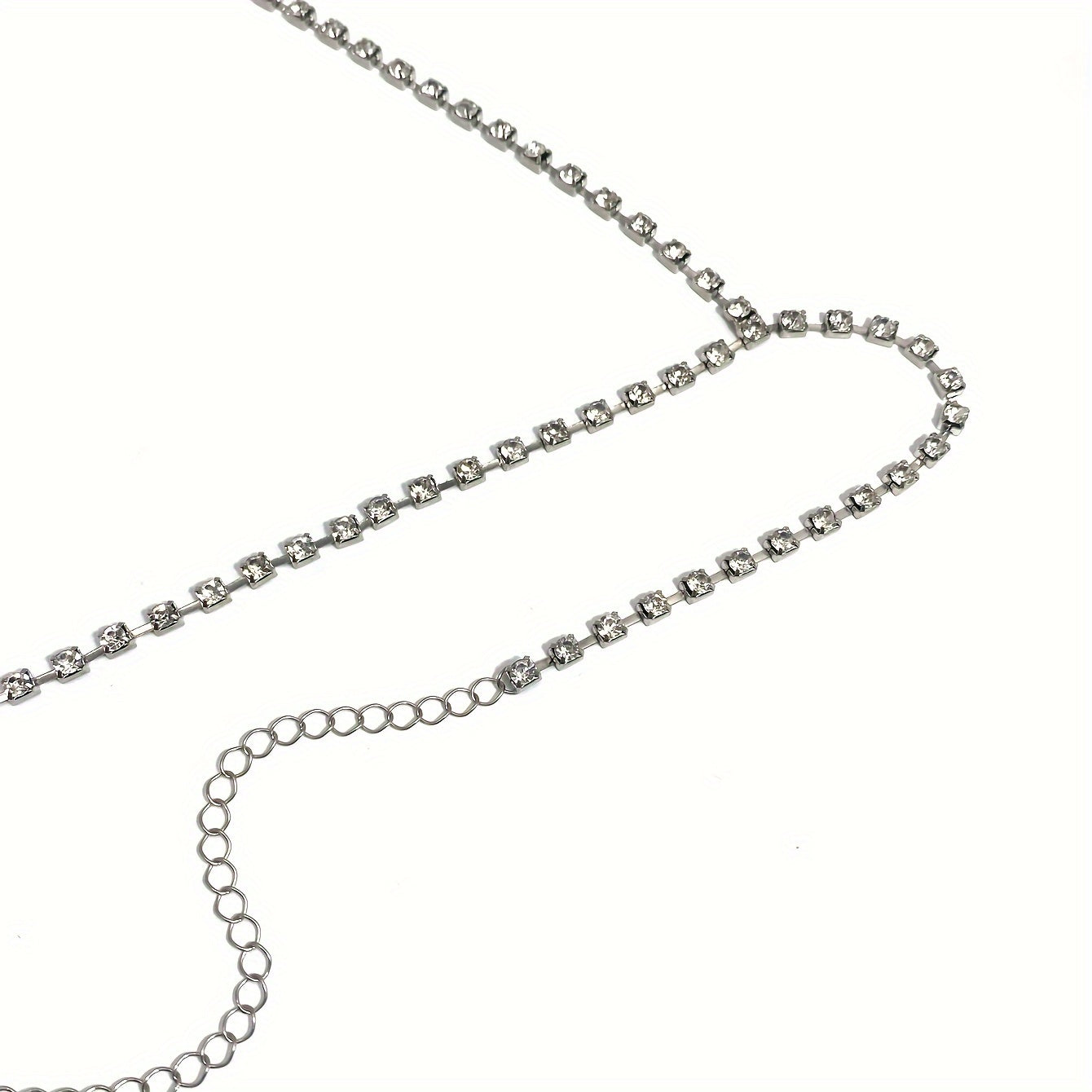 Luxury Cross Chest Chain Shiny Rhinestones Body Chain Jewelry