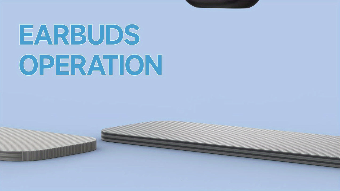 50H Playtime Smart Wireless Earbuds 5.3 with Touch Screen Charging Case - Bass Stereo Earphones with Mic for Sports, Work, Android/Phones