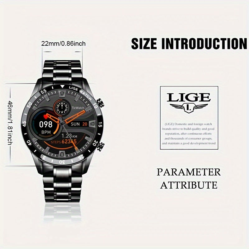 Fashion Smart Watch Full Touch Screen Answer And Reject Incoming Smart Watches Music Control Shake To Take Photo Music Control Sleep Monitoring Step Counting Countdown Sports Fitness Watch