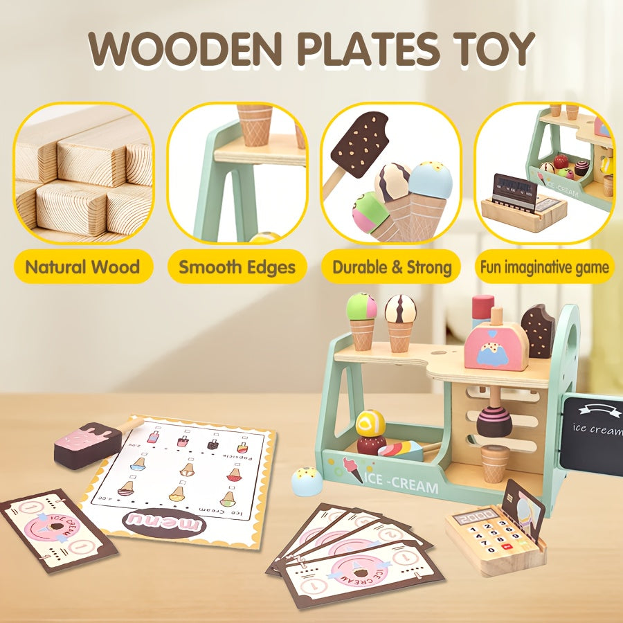 22pcs Play Kitchen Accessories Wooden Toys For Kids 3+, Kids Kitchen Play Set Wooden, Toys Pretend Play Kitchen Set For Kids 3+, Realistic Dishes Presents For Girls Boys