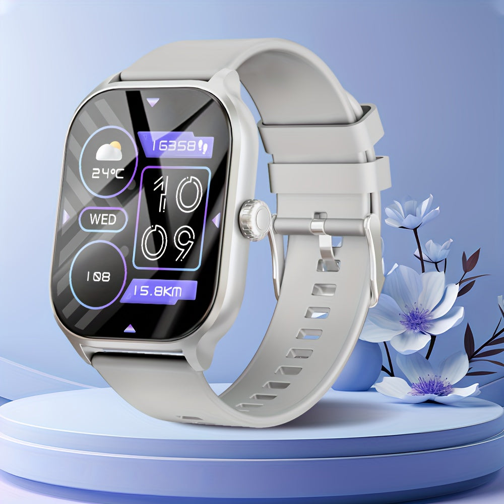 LAXASFIT 2.01" Full Touch Screen Smartwatch - IP68 Waterproof, Wireless 5.3, Fitness Tracker with Call & Text Alerts, 100+ Sports Modes, USB Charging, Compatible with Android/iPhone - Sleek Design for Men & Women, Smart Watch