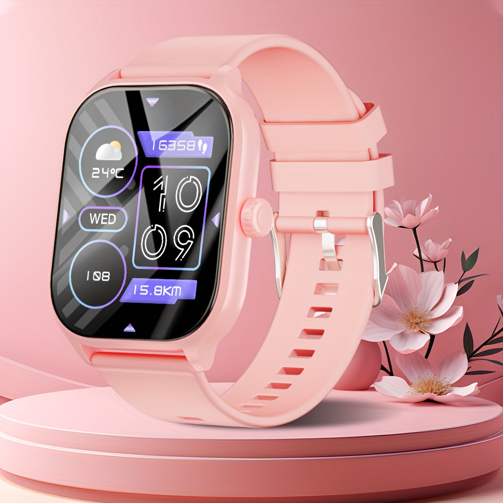 LAXASFIT 2.01" Full Touch Screen Smartwatch - IP68 Waterproof, Wireless 5.3, Fitness Tracker with Call & Text Alerts, 100+ Sports Modes, USB Charging, Compatible with Android/iPhone - Sleek Design for Men & Women, Smart Watch