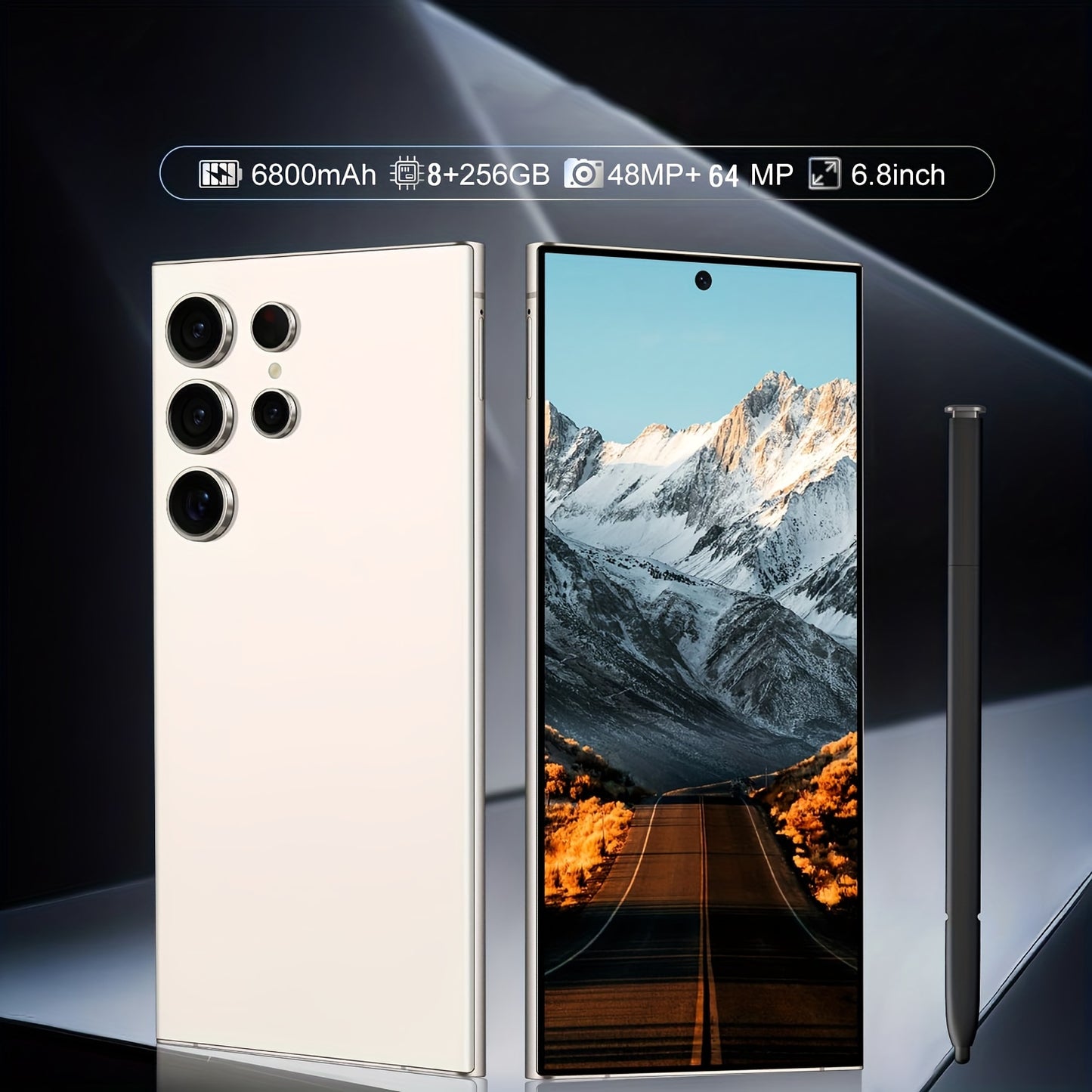 Unlocked Android Phones Cell Phone Android 13 Mobile Phone with Build-in Pen, 8GB+256GB, 6.8" Display