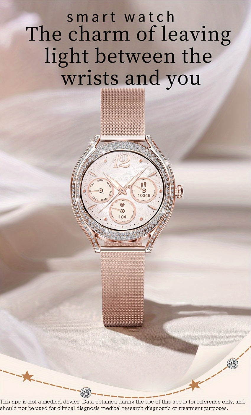 Smart Watch (Answer/Make Call), 128"AMOLED High-definition Color Screen, IP67 Waterproof/ Calculator/ Engineering Test Mode & Shipping Mode/Do Not Disturb Mode/Battery Saver Mode Fitness Watches for Women & Men