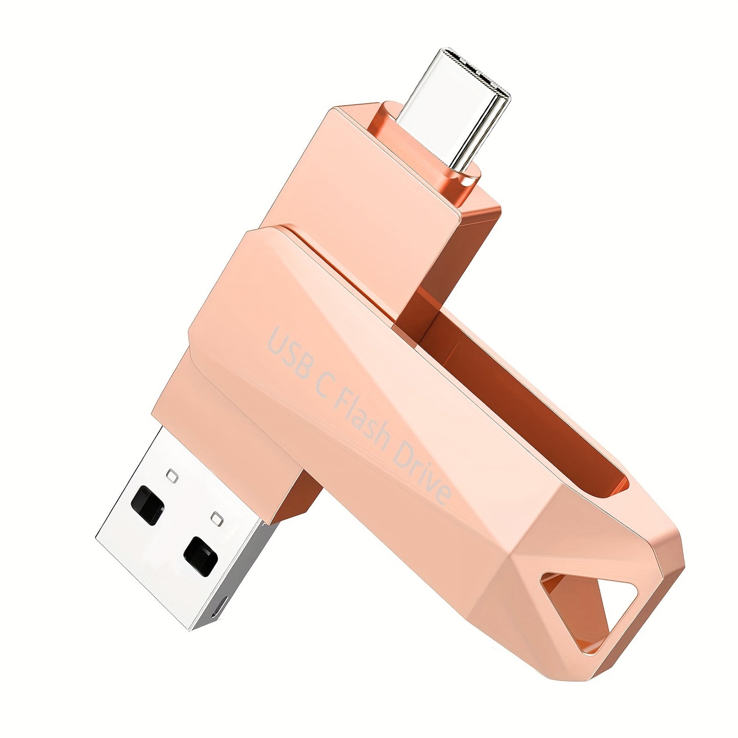 محرك أقراص فلاش USB C عالي السرعة سعة 1 تيرابايت - نقل بيانات فائق السرعة، عصا صور الهاتف، وحدة تخزين خارجية للهواتف التي تعمل بنظام Android وأجهزة كمبيوتر Mac-Book Pro والأجهزة اللوحية - تصميم صغير الحجم وردي اللون وأنيق مع هيكل متين