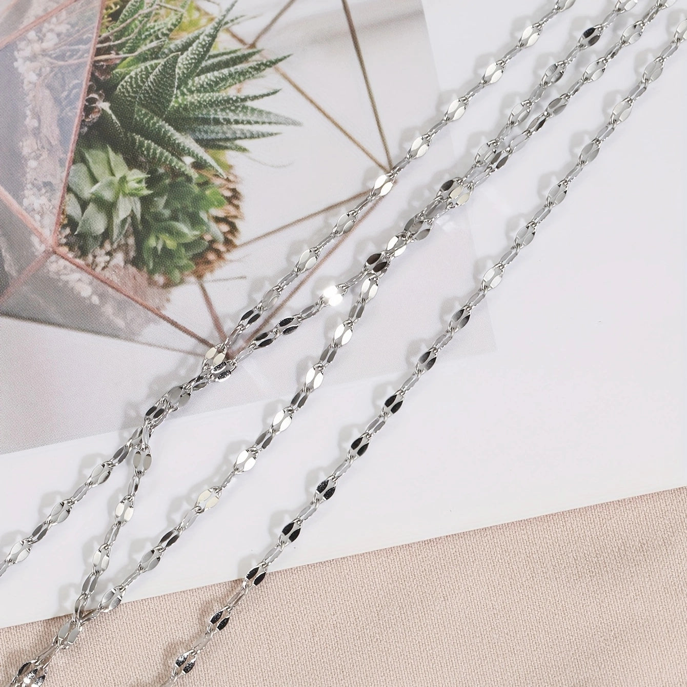 سلاسل شفاه ذهبية من الفولاذ المقاوم للصدأ بطول 2 متر/78.74 بوصة لقلادة وسوار وصنع المجوهرات ومكونات سلسلة إكسسوارات لا تتلاشى