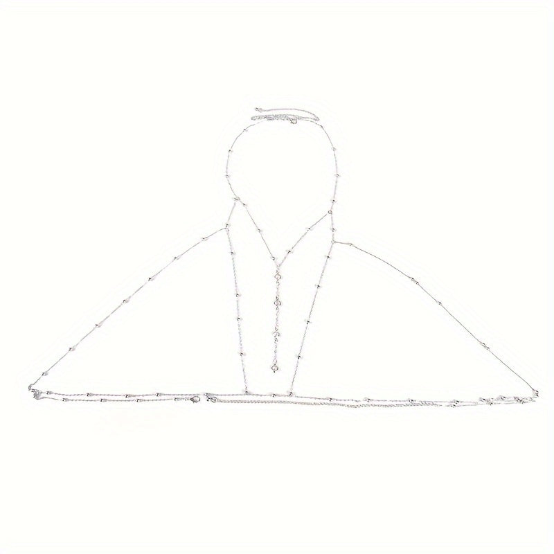 [1 Ultra-Shiny Bra Chain] Ultra-Shiny 1 Women's Bra Chain Body Jewelry with Rhinestone Inlay | Suitable for Daily Wear, Parties, Nightclubs, Fashion Shows, and Fashion Photography