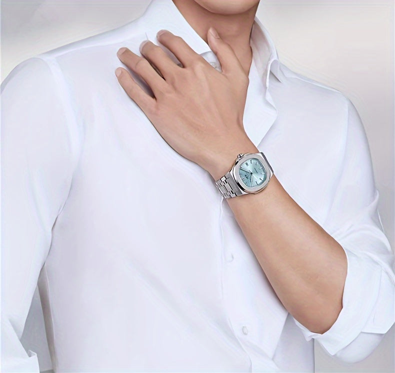 I&W CARNIVAL Men's Automatic Mechanical Watches, Waterproof Strong Luminous Full Steel Auto Date Watch