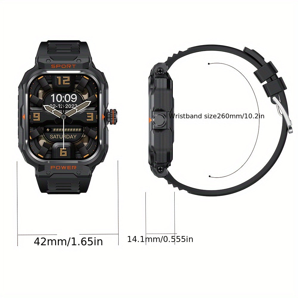 [2-in-1 Headset Smartwatch] LONZERUI new 2-in-1 headset smartwatch for men and women Bluetooth call waterproof smartwatch, 2.01 inch full touch screen display, with messages, answering calls, information reminders, for iPhone