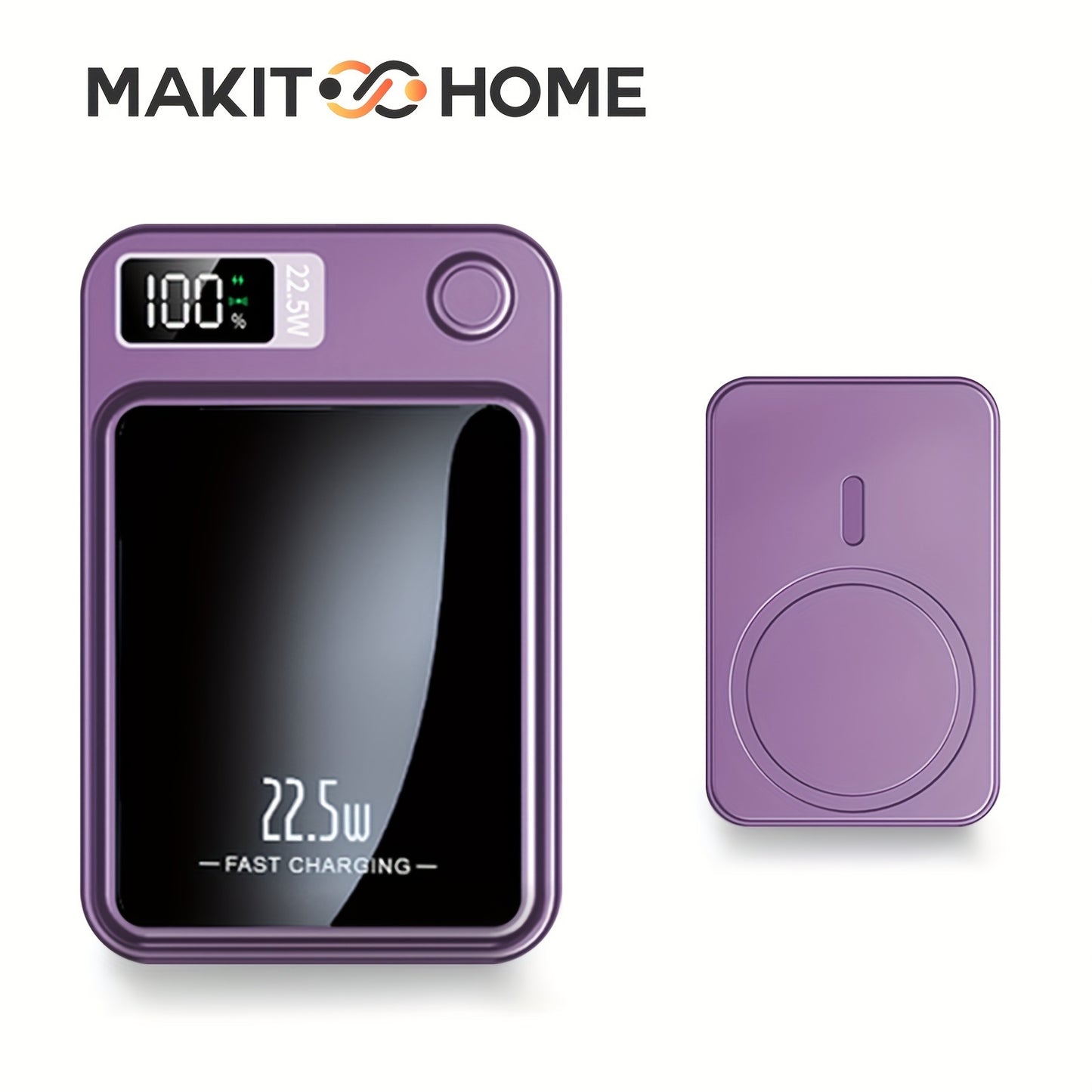 5000mAh/10000mAh High-Speed Magnetic Wireless Power Bank - Portable Charger with LED Display, 22.5W Safe Charging, Wide Compatibility, for iPhone 15 Pro/14 Max/13/12, for Android Phones, Compact And Portable, Stylish Design,