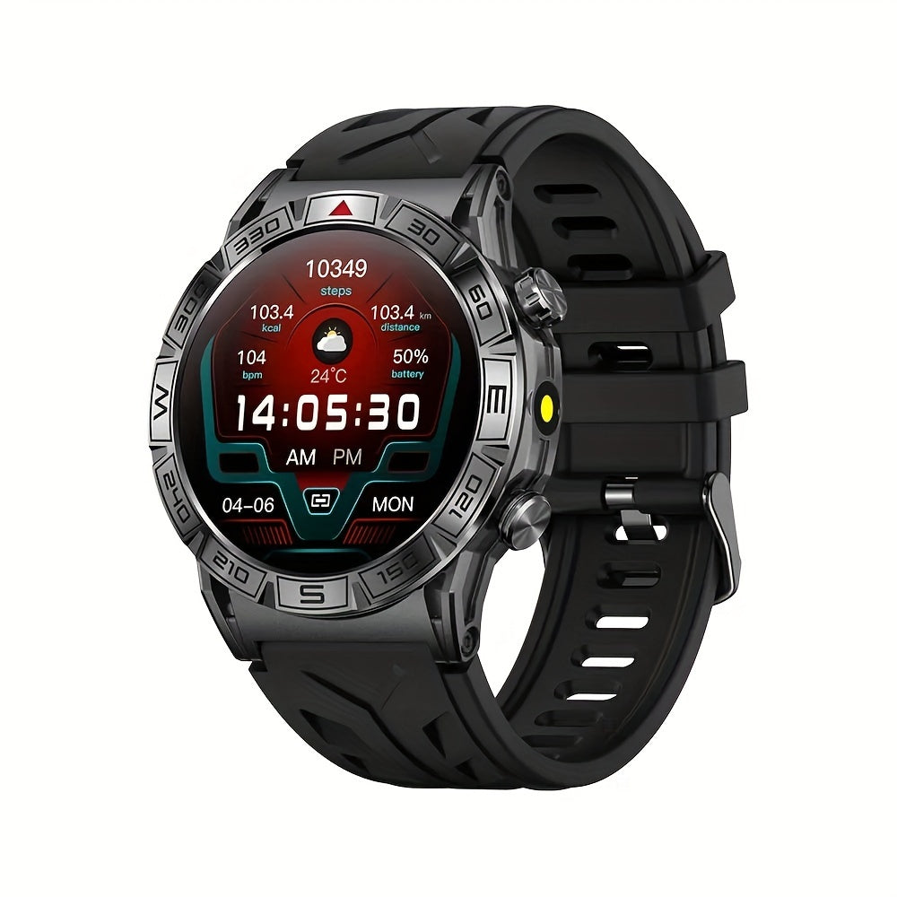 2024 New Outdoor Sport Smart Watch Men Women 1.43" AMOLED 450mAh Battery Wireless Calls SMS Notification Monitoring GPS Track+Altitude+Barometric Pressure+Compass+Flashlight Smart Watches For Android Iphone