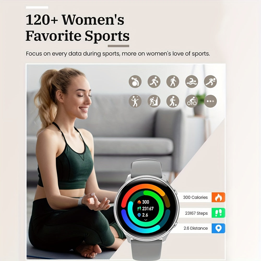 Smart Watches For Women, Answer/Make Calls, 1.39" Smartwatch, 120+ Sports Mode, Pedometer, For Android And IOS, Holiday Gift Idea, For St. Patrick's Day, School Season, Girl's Day