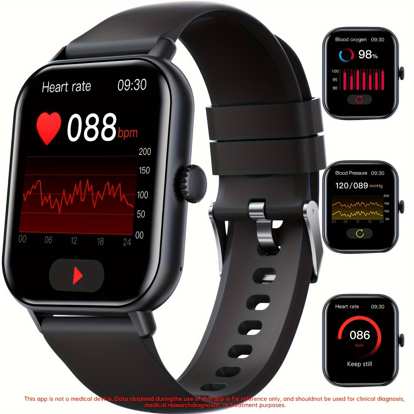 Smart Watch For Women&Men, 2.01 Inch Full Touch Screen, Smart Call Watch Round Style, Answer And Make Call, Message Push, Compatible With IPhone And Android Phones, Fashionable Fitness Tracking Watch, Steps, Distance, Calorie