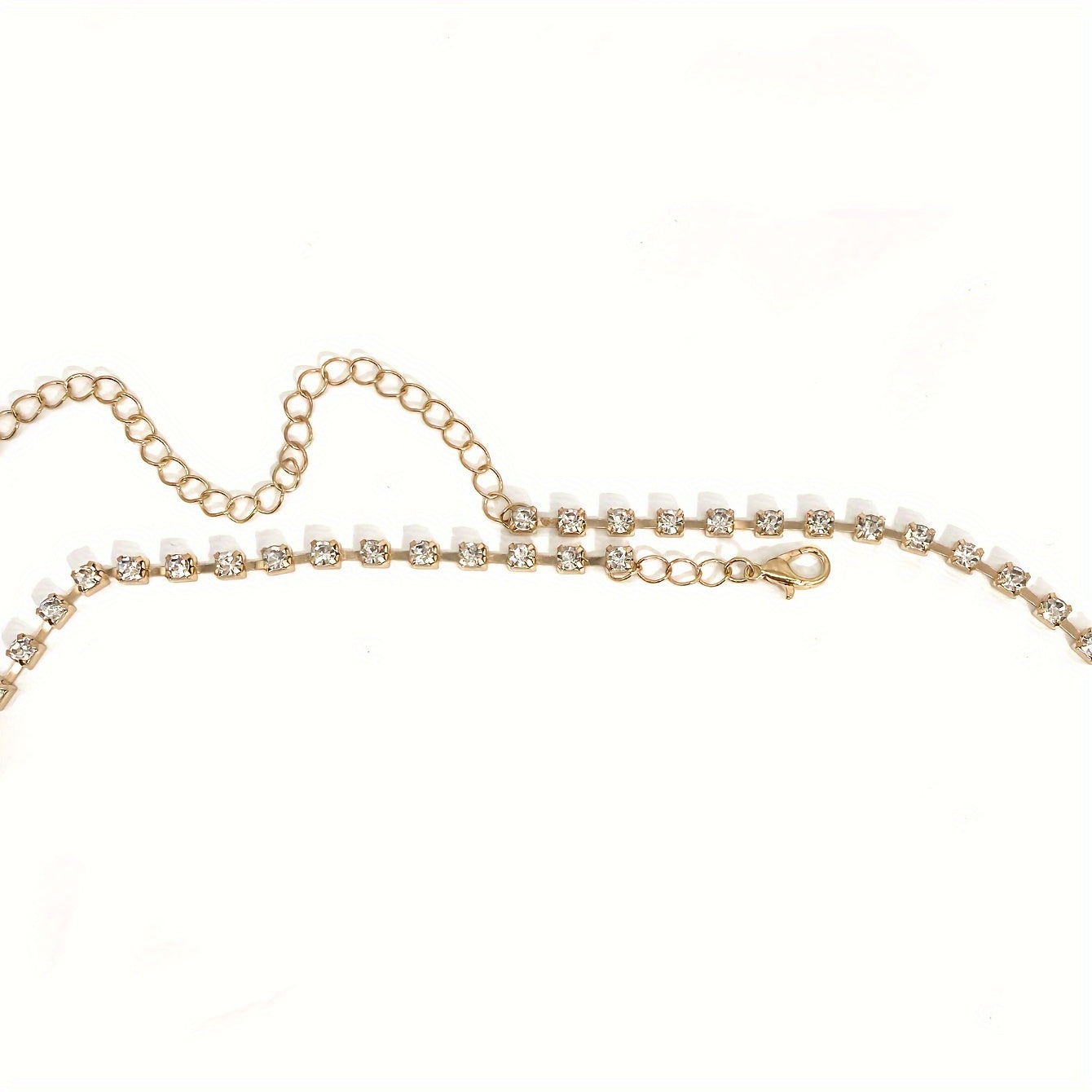 Luxury Cross Chest Chain Shiny Rhinestones Body Chain Jewelry