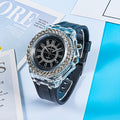 Trendy LED Glowing Watches Rhinestone Stubbed Silicone Watches Gift For Birthday Christmas Gift Accessories