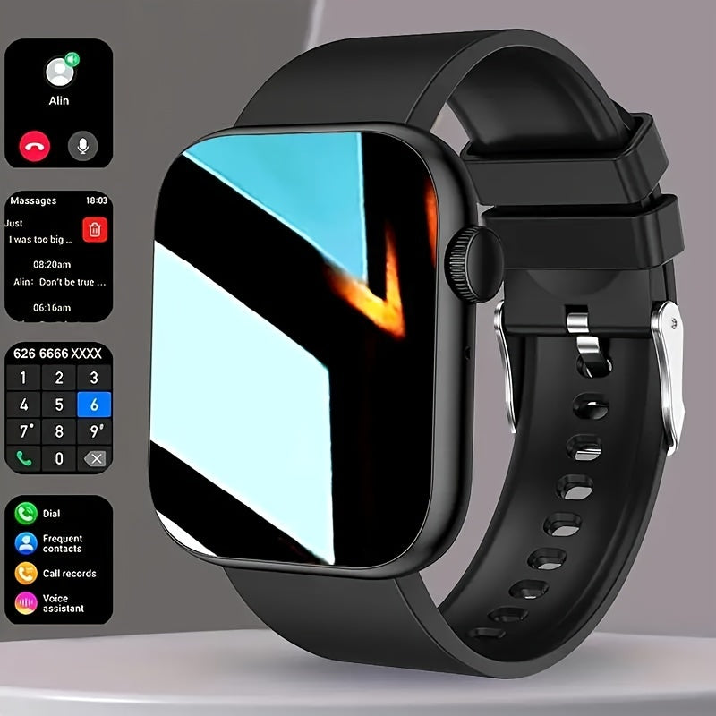New Popular 2.01-inch Touchscreen Smartwatch For 2024, Suitable For Both Men And Women, With Calling Function, Step And Calorie Tracking, Call And Message Reminders, Multifunctional Fitness Smart Bracelet, Wireless Connection