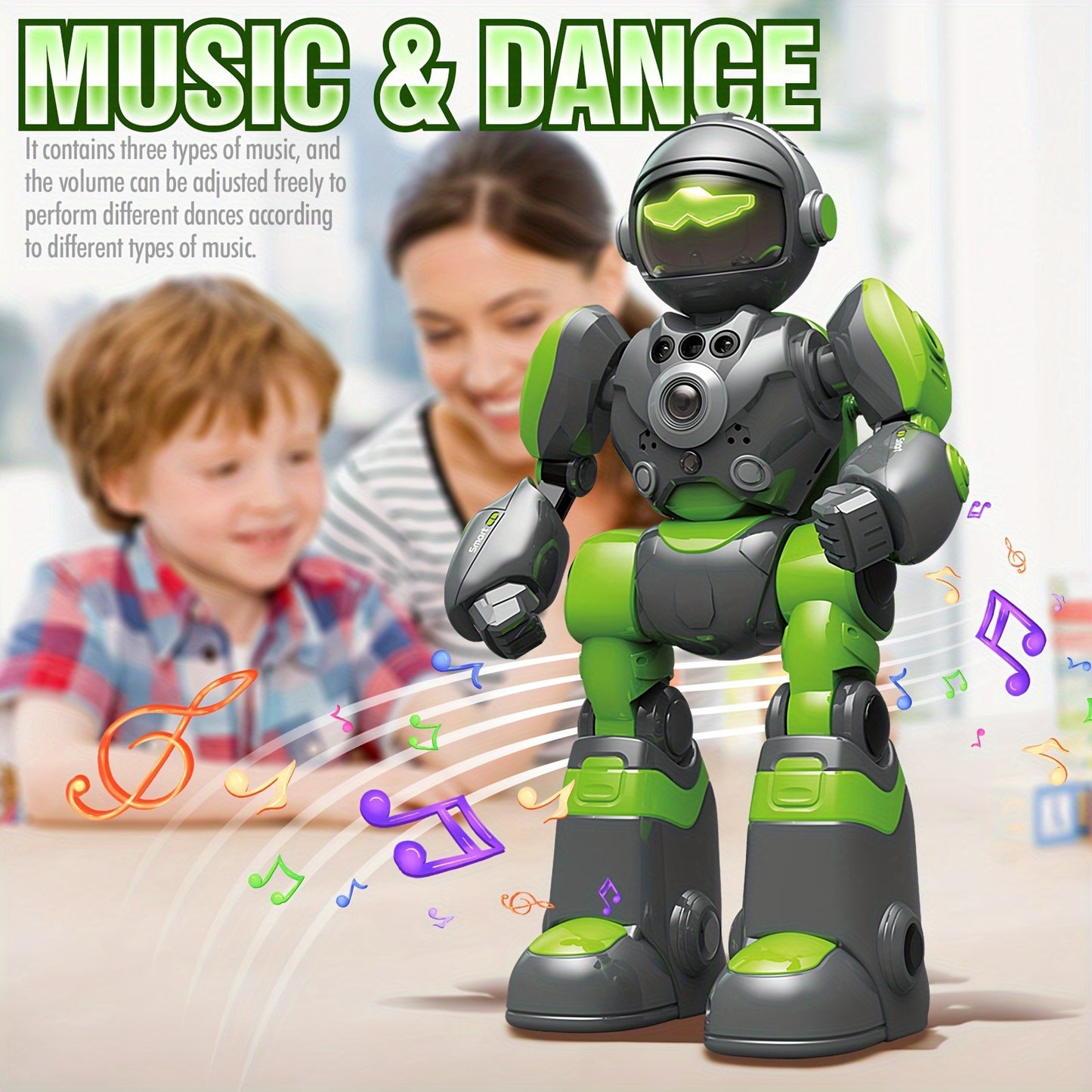 RC AI Robot Gesture Control Voice Command Programmable Touch-sense Music Song Dance Remote Control Robot For Children's Toys For Kids Ages 3+ Boys And Girls For Birthday Gifts