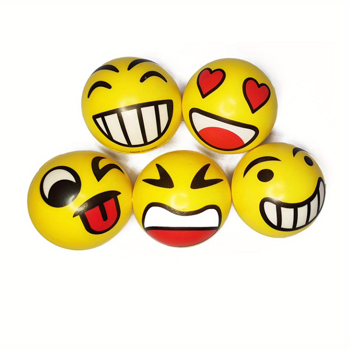 12-Pack Funny Face Stress Relief Squeeze Balls, Sponge Novelty Squishy Toys for Kids, Assorted Facial Expressions Gag Toys, Party Favors, Holiday Blind Box, Birthday Gifts for Ages 3-8, TPU Material