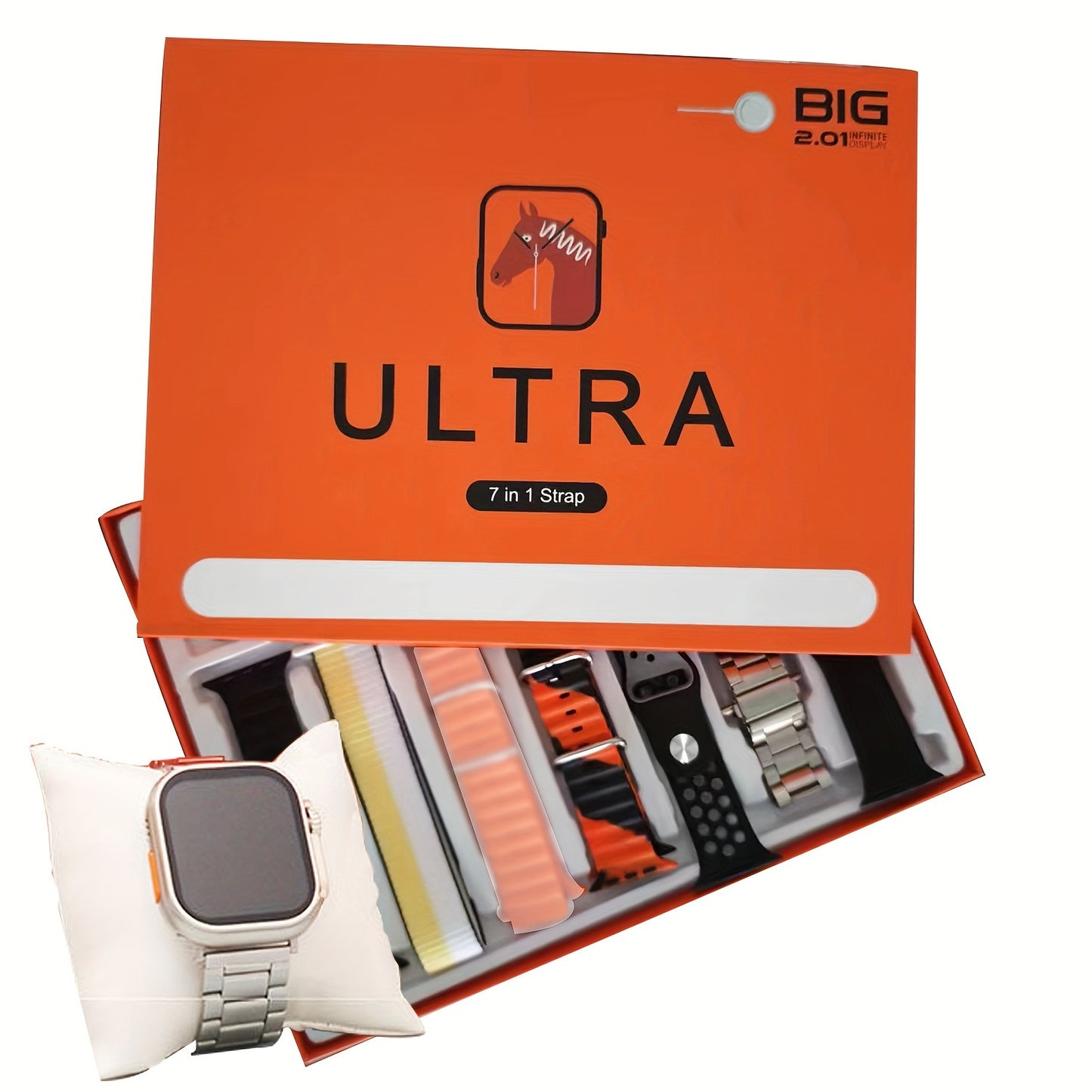 7-in-1 Smartwatch For Men And Women, With Wireless Calling Function, 7 Watch Straps For Any Use, And A Watch Will Be Given, Smartwatch With Built-in Alexa, Step Calorie Activity Tracker And Smartwatch For IOS And Android Phon