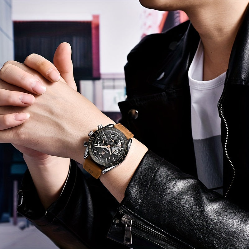 BENYAR Watches For Men Analog Quartz Chronograph Luminous Big Face Mens Watches Business Work Sport Casual Fashion Designer Dress Men'S Wrist Watches Elegant Gift For Men