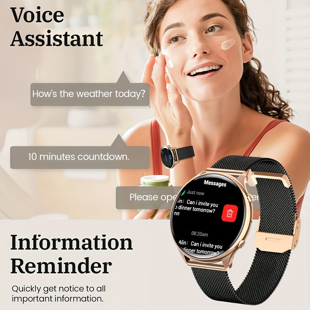 Smart Watches For Women, Answer/Make Calls, 1.39" Smartwatch, 120+ Sports Mode, Pedometer, For Android And IOS, Holiday Gift Idea, For St. Patrick's Day, School Season, Girl's Day