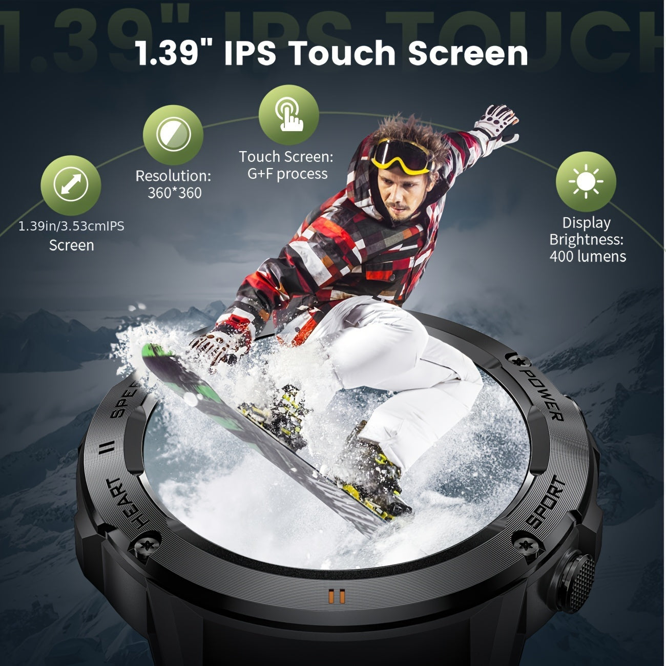 Lige Smart Watch for Men (Answer/Dial Calls) 1.39'' HD Touchscreen Smart watch 400mAh Battery 120 Sports Modes Alarm Clock Music/Camera Control 2 Straps Fitness Watch for Android Phones and iPhone Compatible