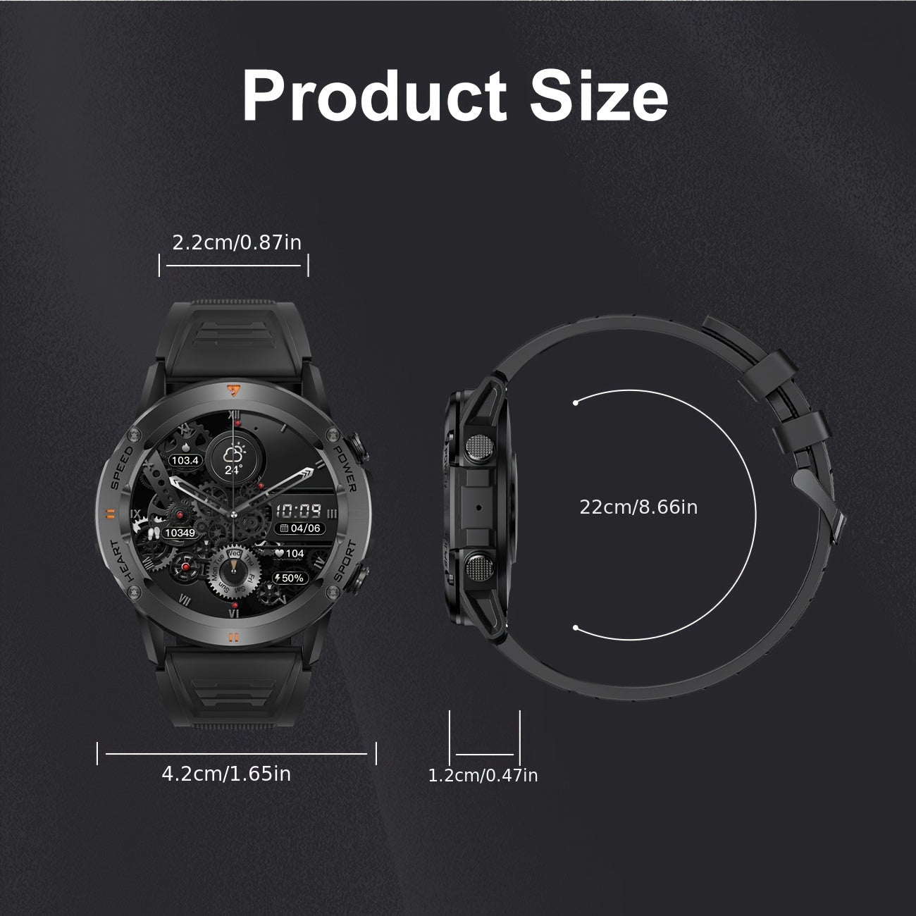 Lige Smart Watch for Men (Answer/Dial Calls) 1.39'' HD Touchscreen Smart watch 400mAh Battery 120 Sports Modes Alarm Clock Music/Camera Control 2 Straps Fitness Watch for Android Phones and iPhone Compatible