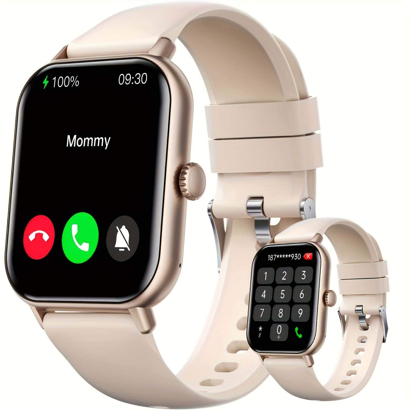 Smart Watch For Women&Men, 2.01 Inch Full Touch Screen, Smart Call Watch Round Style, Answer And Make Call, Message Push, Compatible With IPhone And Android Phones, Fashionable Fitness Tracking Watch, Steps, Distance, Calorie