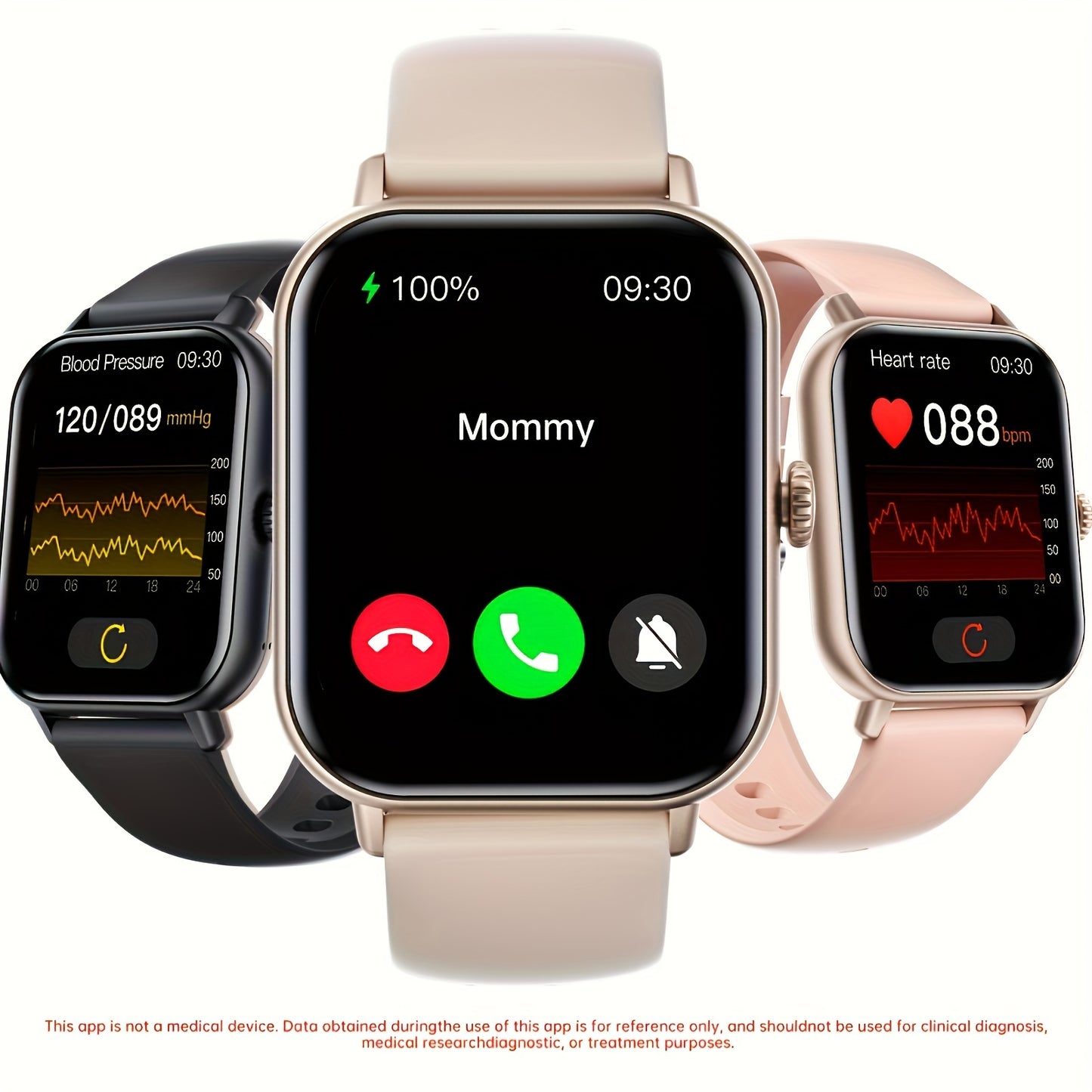 Smart Watch For Women&Men, 2.01 Inch Full Touch Screen, Smart Call Watch Round Style, Answer And Make Call, Message Push, Compatible With IPhone And Android Phones, Fashionable Fitness Tracking Watch, Steps, Distance, Calorie