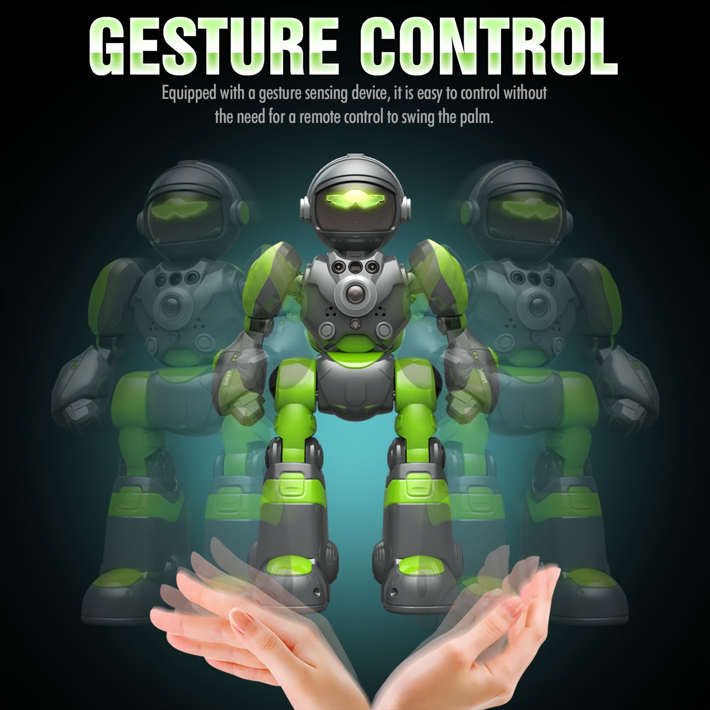 RC AI Robot Gesture Control Voice Command Programmable Touch-sense Music Song Dance Remote Control Robot For Children's Toys For Kids Ages 3+ Boys And Girls For Birthday Gifts