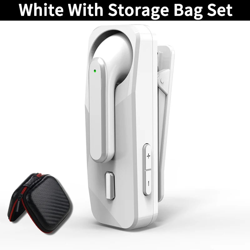 Bluetooth 5.1 Wireless Headset Business Earphone With HD Mic Handsfree Call Vibration Reminder Ear-Hook Sports Driving Headphone