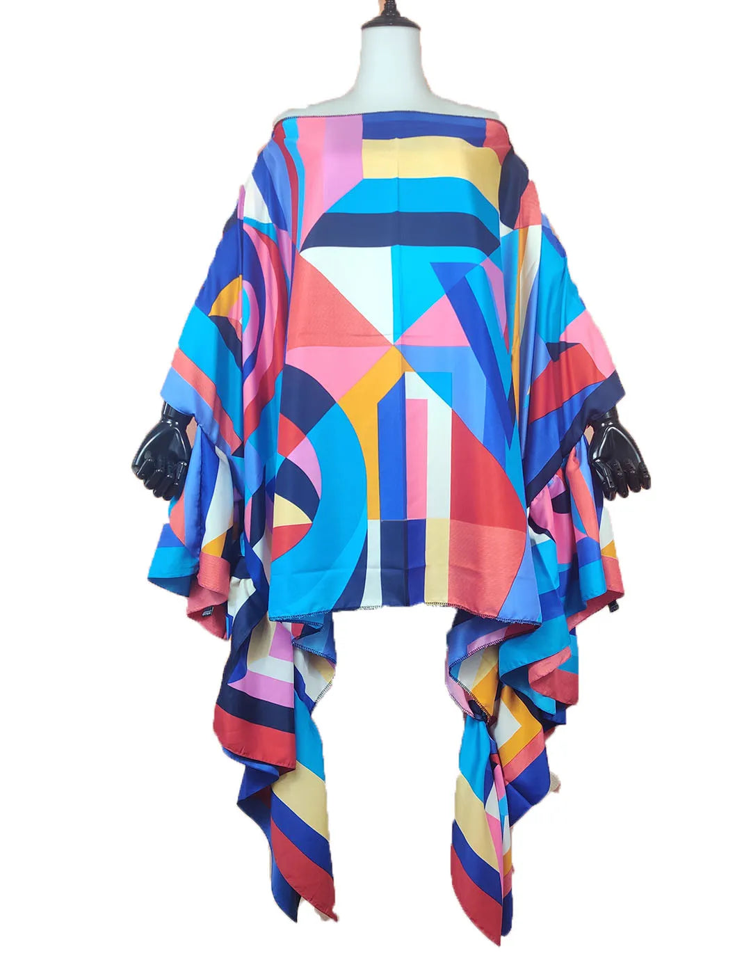 2025 Summer Fashion Beach Wear Twill Silk Loose Ruffle Sleeve Blouse For Women Elegant Lady Evening Party Soft Floral Tops