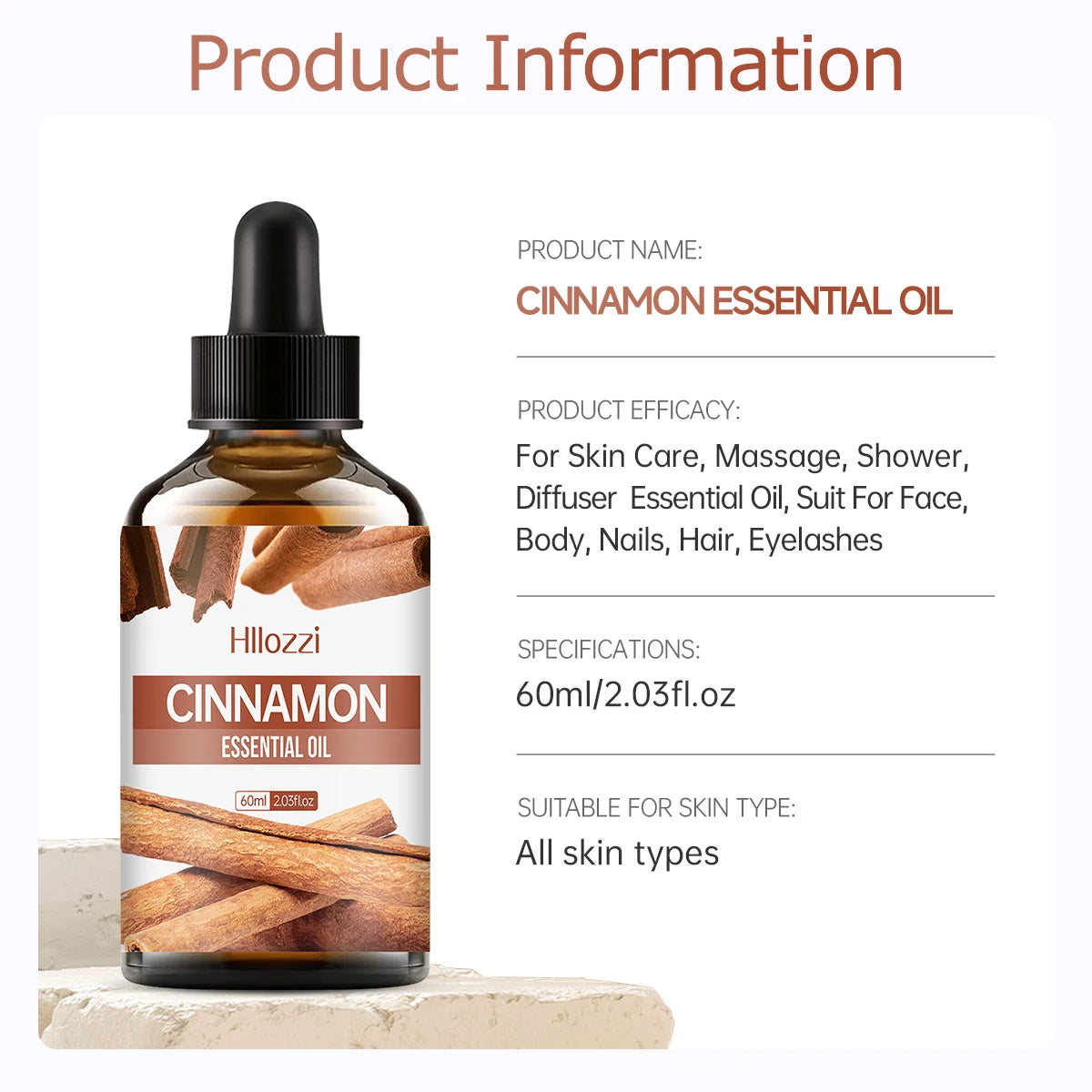 30ml/60ml/100ml Cinnamon Skin Care Essential Oil Plant Extract Essential Oil for Body Care