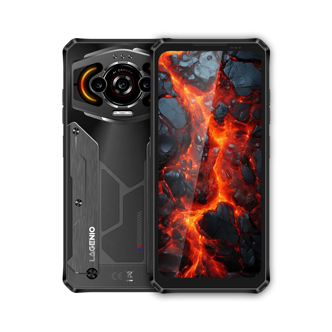 هاتف LAGENIO Panther 1 الذكي المتين بنظام Android 15 4GB+128GB هاتف محمول 13MP 5150mAh 18W 6.7 "HD هاتف محمول فائق النحافة 4G NFC