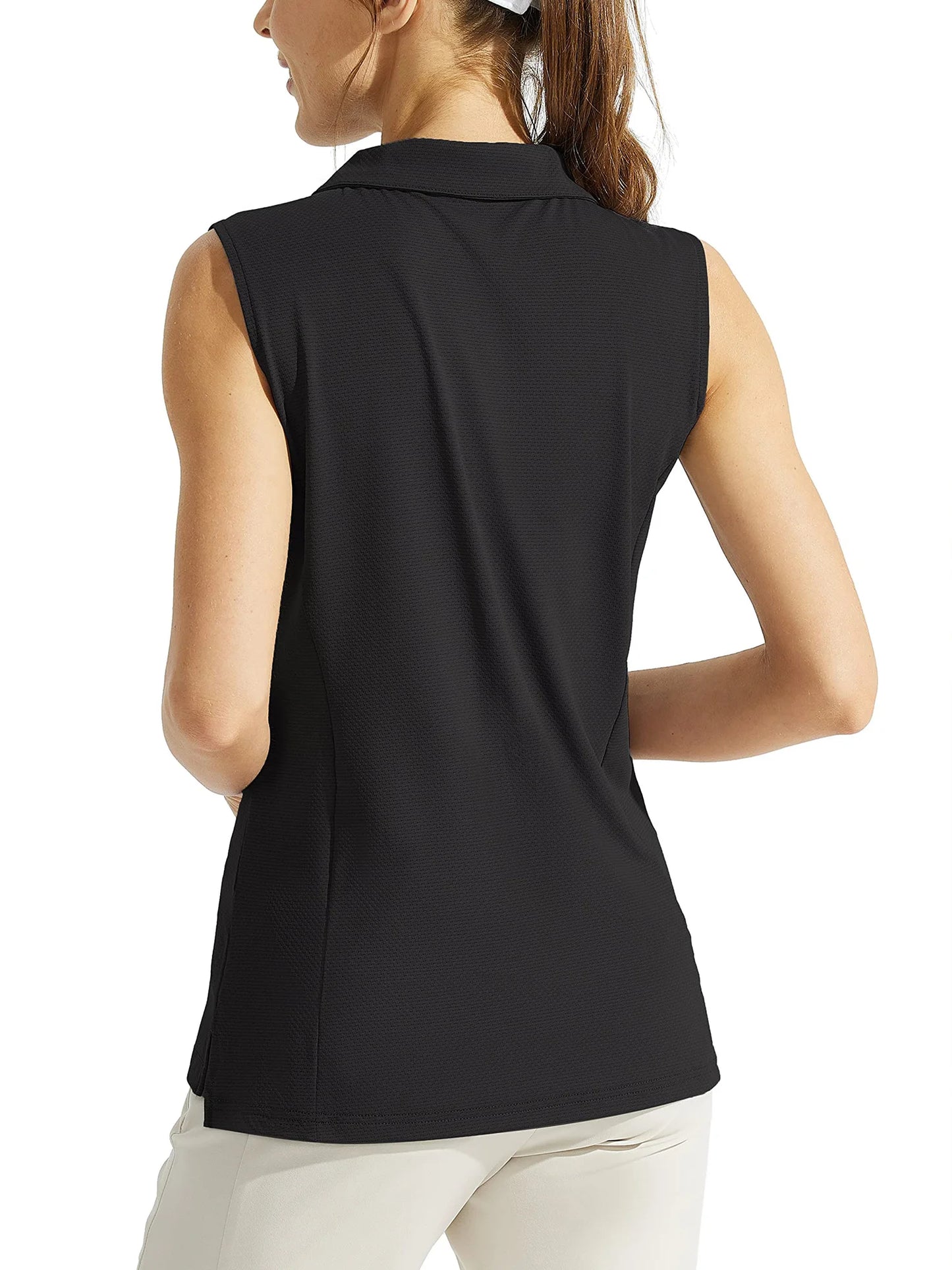 Women's outdoor sports vest, fashionable sleeveless polo shirt, casual sports top