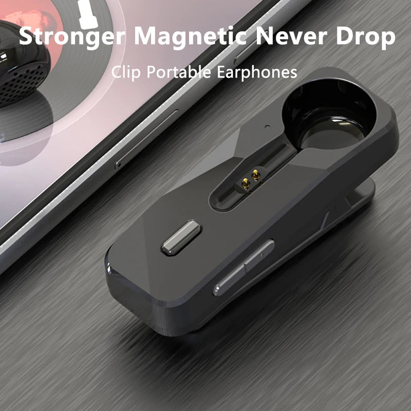 Bluetooth 5.1 Wireless Headset Business Earphone With HD Mic Handsfree Call Vibration Reminder Ear-Hook Sports Driving Headphone