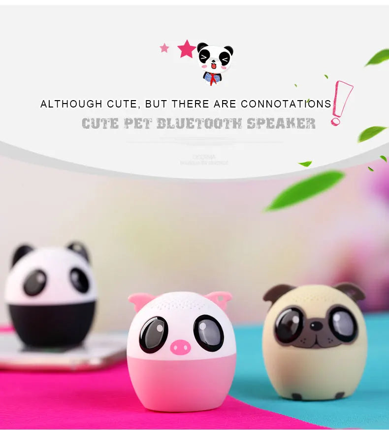 Bluetooth Speaker Outdoor Audio Pet Mini TWS Party Speaker Cartoon Animal Speaker Christmas The Best Choice for a Child's Gift