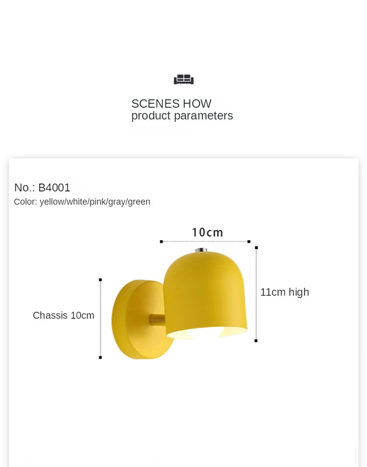 LED Bedside Wall Lamp Bedroom Living Room Modern Minimalist Balcony Aisle Nordic Reading Light Background Interior Wall Light