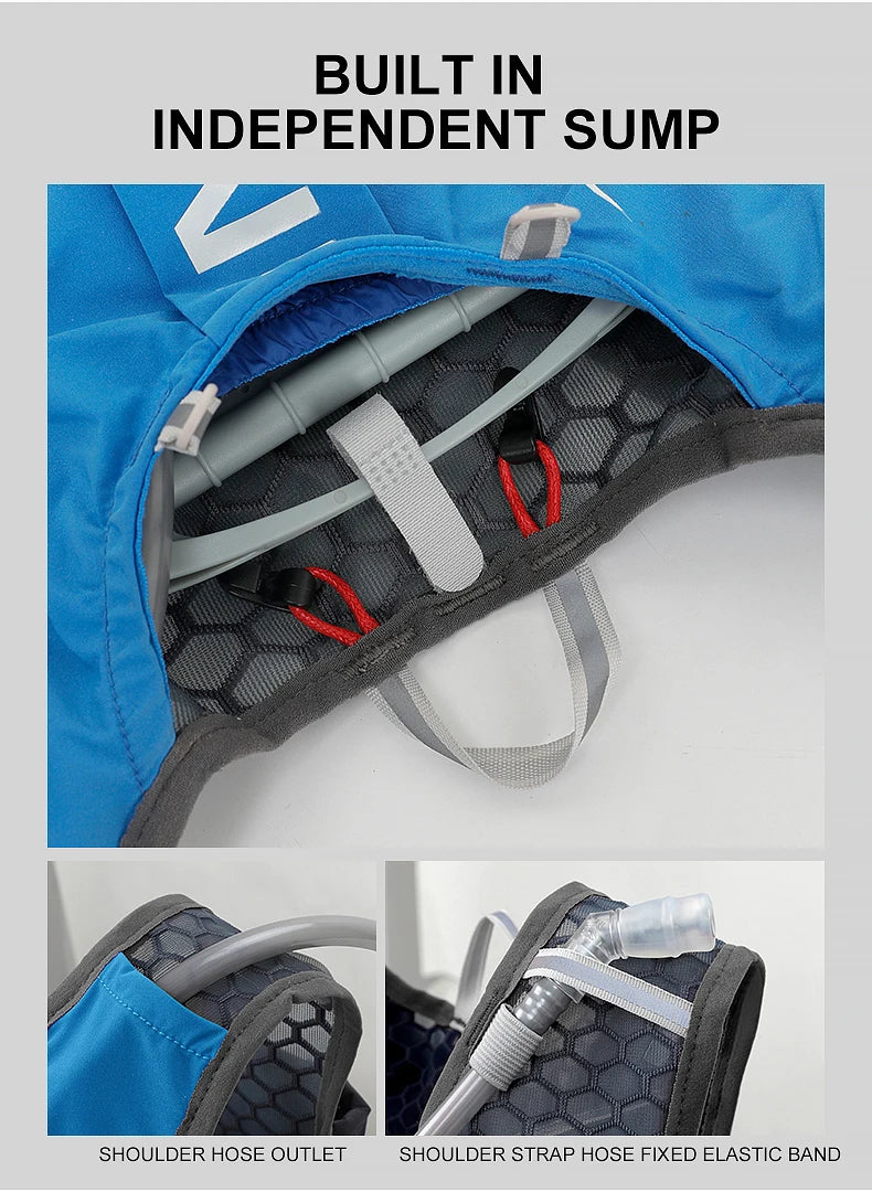 Men's and Women's Outdoor Sports Backpack Marathon Moisturizing Vest, suitable for sharing, cycling, hiking and water sports