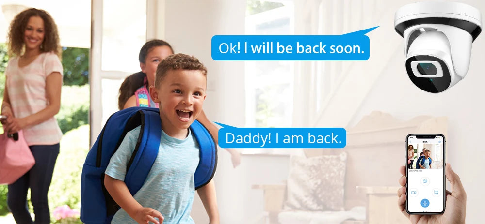 4MP IP Wifi Camera Wi-Fi 2MP 1080P 2.8mm Surveillance Camera Indoor Home Two Way Audio Security Protection CamHipro CamHi Camara