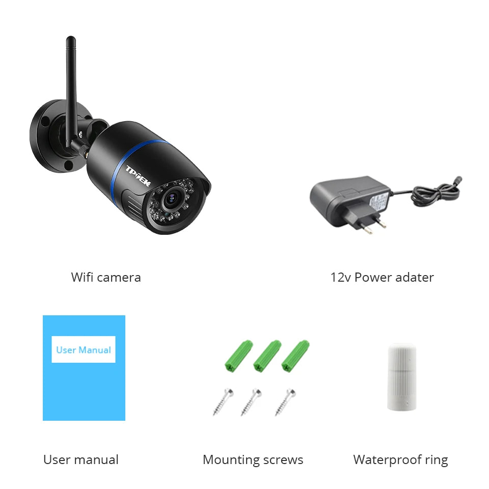 4MP IP Camera WiFi Outdoor Security Camera 1080P Wi Fi Video Surveillance Wireless Wired Wi-Fi CCTV Weatherproof CamHi IP Camara