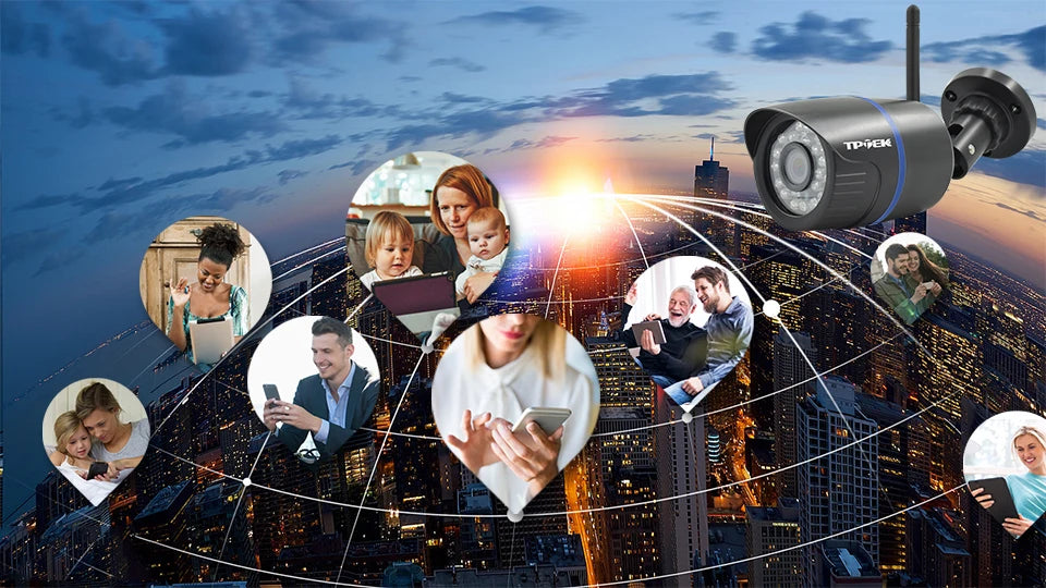 4MP IP Camera WiFi Outdoor Security Camera 1080P Wi Fi Video Surveillance Wireless Wired Wi-Fi CCTV Weatherproof CamHi IP Camara