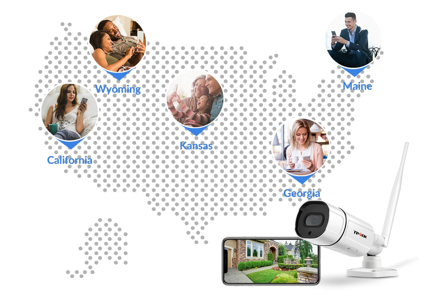 5MP IP Camera Outdoor WiFi Camera Wireless Surveillance 1080P Video Home Security Wi Fi Camara Two-Way Audio CamHi CamHipro Cam