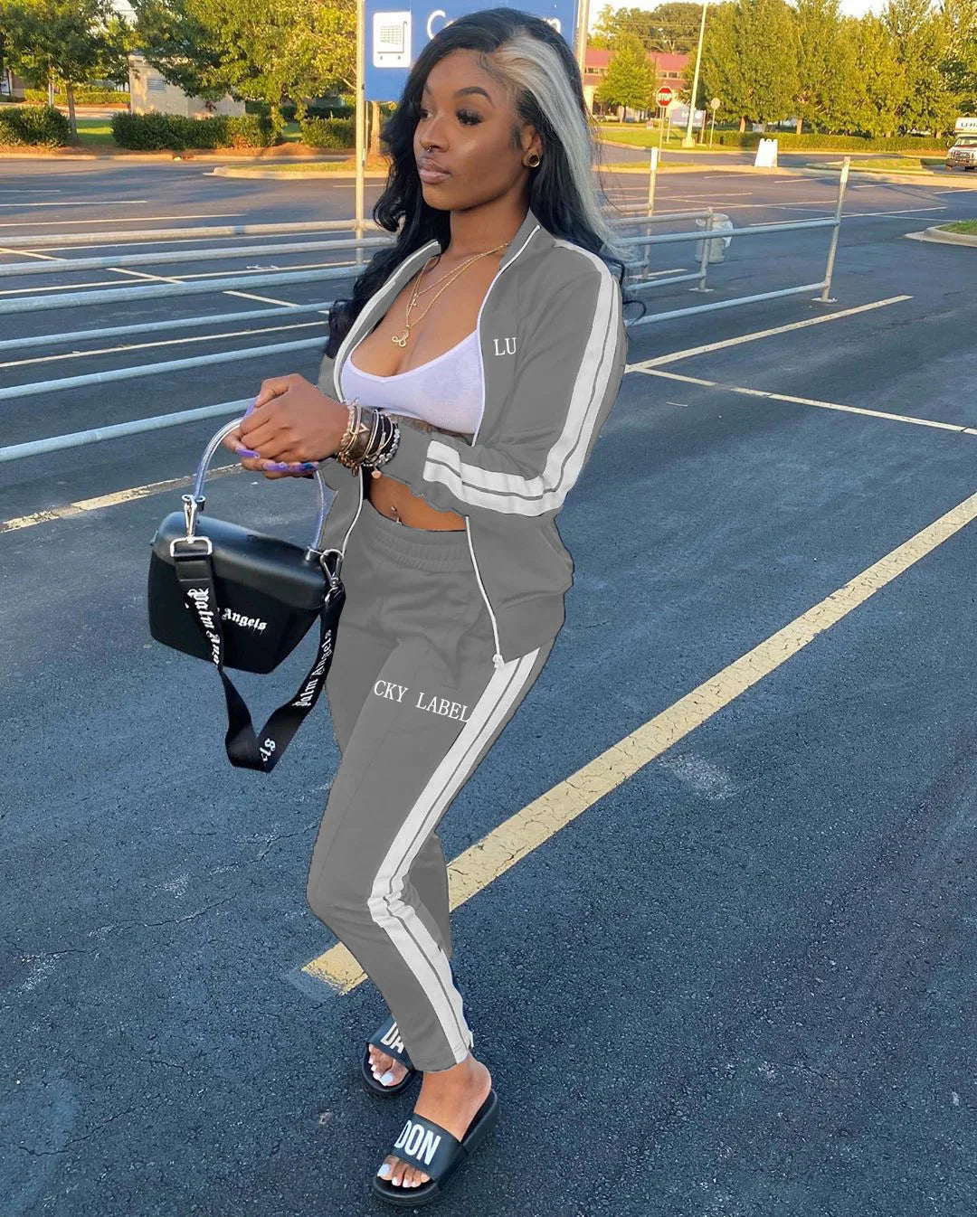 womens fall fashion 2022 lucky label two piece pants set sweat suits women