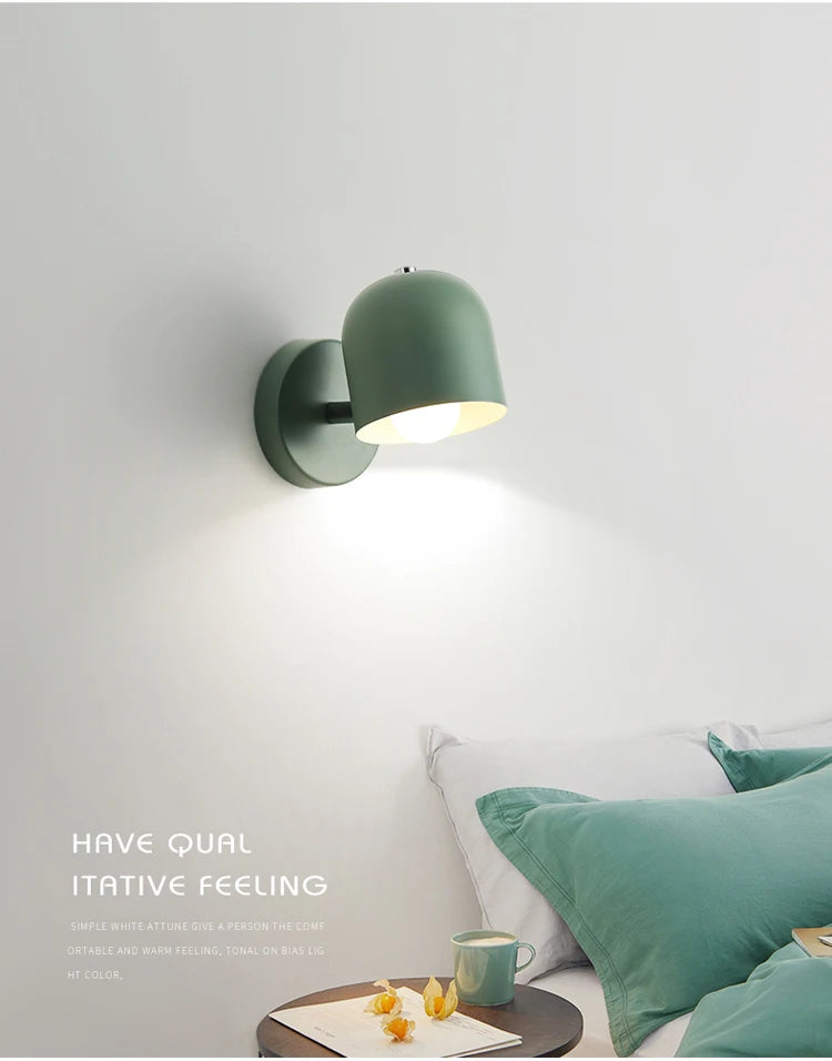 LED Bedside Wall Lamp Bedroom Living Room Modern Minimalist Balcony Aisle Nordic Reading Light Background Interior Wall Light