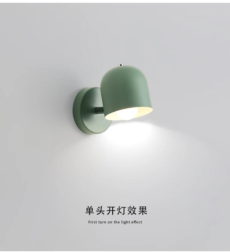 LED Bedside Wall Lamp Bedroom Living Room Modern Minimalist Balcony Aisle Nordic Reading Light Background Interior Wall Light