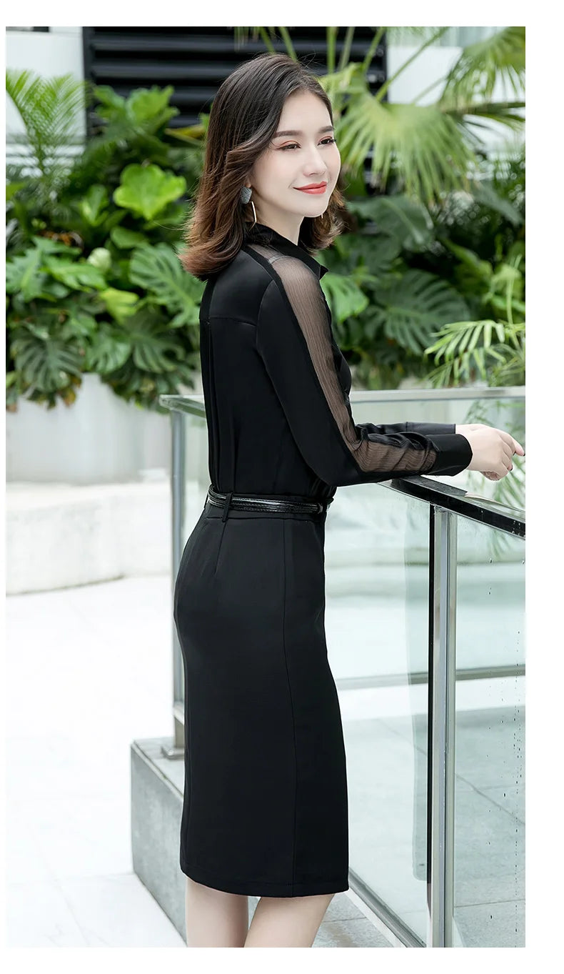 Fashion Women Shirt New Spring Autumn Temperament Long Sleeve Formal Slim Satin Blouses Office Ladies Work Tops SwiftNest