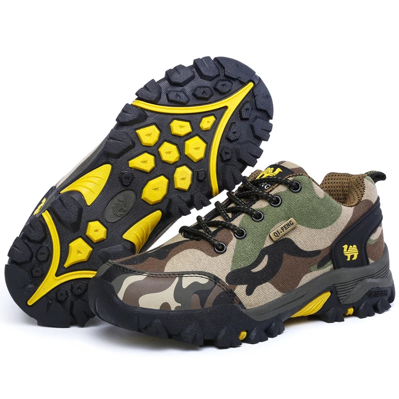 Men Women Outdoor Sports Shoes Fashion Couple Army Camouflage Waterproof Cloth Running Shoes Casual Footwear Male Sneakers Low