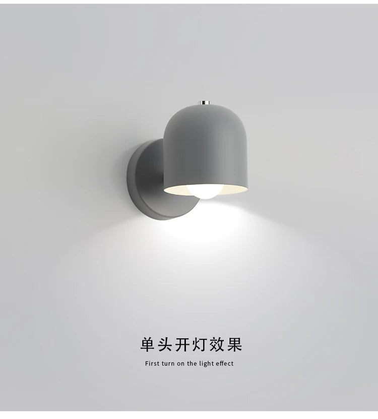 LED Bedside Wall Lamp Bedroom Living Room Modern Minimalist Balcony Aisle Nordic Reading Light Background Interior Wall Light